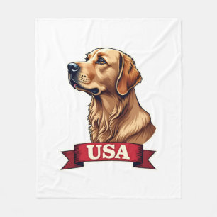 Vintage-USA-Golden-Retriever-Gravur-Shirt Fleecedecke