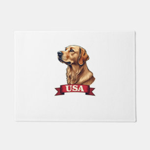 Vintage USA Golden Retriever Gravur-Shirt Fußmatte