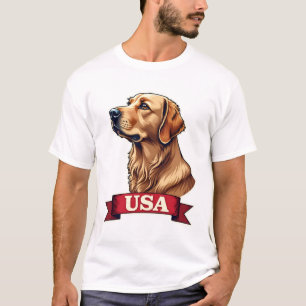 Vintage USA Golden Retriever Gravur-Shirt T-Shirt
