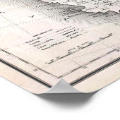 Vintage USA Karte (1857) Poster (Ecke)