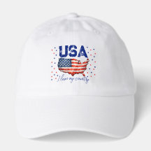 Vintage USA Karte Patriotisches T-Shirt - Ich lieb