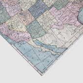 Vintage USA-Karte Seidenpapier (Ausschnitt)