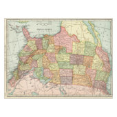 Vintage USA-Karte Tischdecke (Vorderseite (Horizontal))