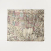 Vintage USA-Karte Wandteppich (Vorderseite (Horizontal))