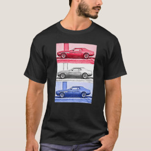 Vintage USA Klassiker Muscle Auto Rot Weiß Blau G T-Shirt