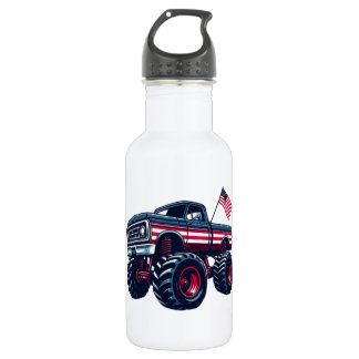Vintage-USA-Monstertruck Edelstahlflasche
