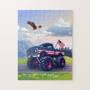 Vintage, USA Monstertruck Puzzle