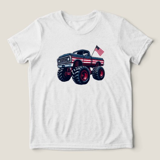 Vintage-USA-Monstertruck Tri-Blend Shirt (Design Vorderseite)