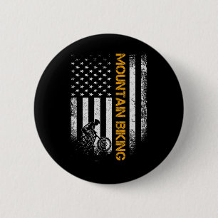 Vintage Usa Mountainbike Amerikanische Flagge Fahr Button