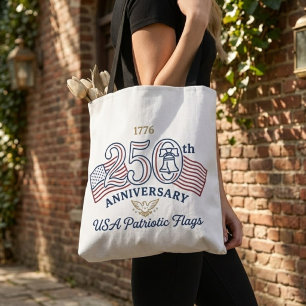 Vintage-USA-patriotische Flaggen und Liberty Bell Tasche