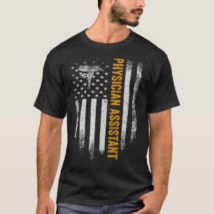 Vintage USA Physician Assistant Amerikanische Flag T-Shirt