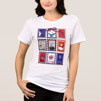Vintage USA Postage Stamp Tri-Blend Shirt