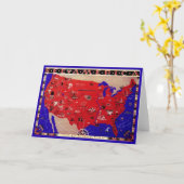 Vintage USA Reisebüro Karte (Gelbe Blume)