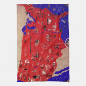 Vintage USA Reisebüro Karte Handtuch (Vertikal)