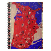 Vintage USA Reisebüro Karte Notizblock (Vorderseite)