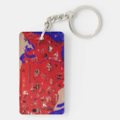 Vintage USA Reisebüro Karte Schlüsselanhänger (Rückseite)