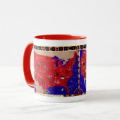 Vintage USA Reisebüro Karte Tasse (Vorderseite Links)