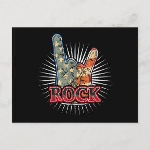 Vintage-USA-Rock-Band-Konzerposter 70er 80er Postkarte