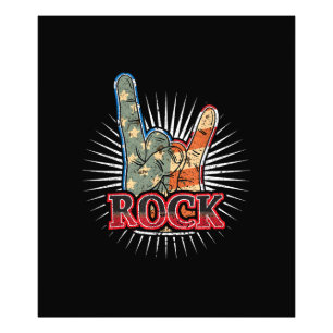 Vintage USA Rock - Band Konzertposter 70er 80er Fotodruck