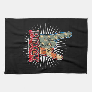Vintage USA Rock - Band Konzertposter 70er 80er Geschirrtuch