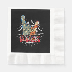Vintage USA Rock - Band Konzertposter 70er 80er Serviette