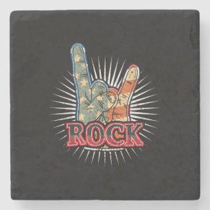 Vintage USA Rock - Band Konzertposter 70er 80er Steinuntersetzer