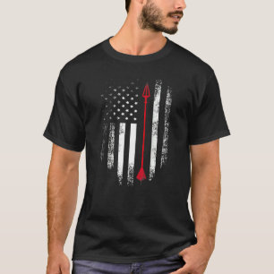 Vintage USA Rot-Weiß Bogenschießpfeil Amerikanisc T-Shirt