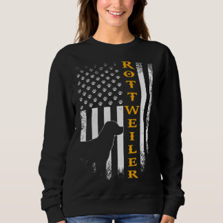 Vintage Usa Rottweiler Hund Silhouette Amerikanisc Sweatshirt