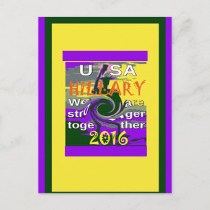 Vintage USA Stärker Zusammen Abstract Art Druck Postkarte