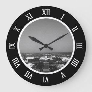 Vintage USA Washington Capitol overview Pocket Wat Große Wanduhr