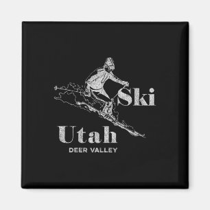 Vintage Utah Deer Valley Skilatz-Shirt Magnet
