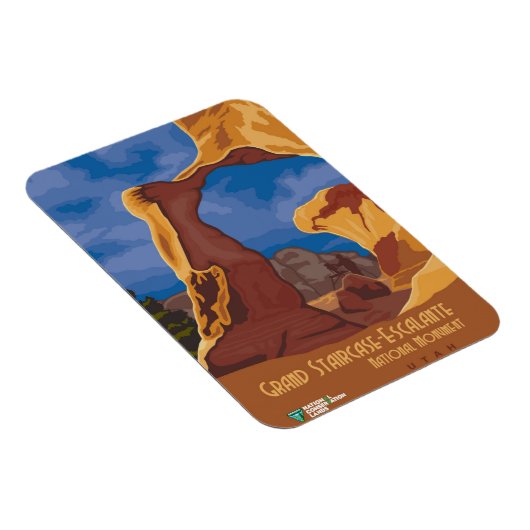 Vintage Utah Große Treppe Magnet (Rechte Seite)