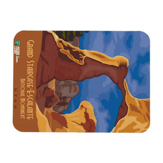 Vintage Utah Große Treppe Magnet (Horizontal)