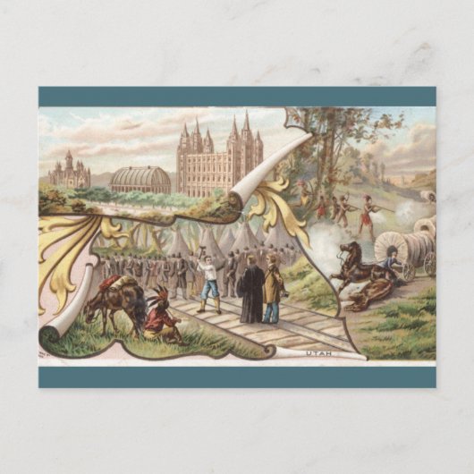 Vintage Utah Postkarte (Vorderseite)