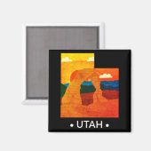 Vintage Utah State Magnet (Vorderseite/Rückseite)