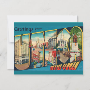 Vintage Utica New York Grußkarte Postkarte