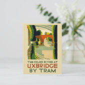 Vintage Uxbridge England Travel Postkarte (Stehend Vorderseite)