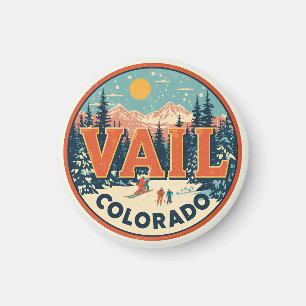 Vintage Vail Colorado Outdoor Sommer Souvenirs Magnet