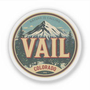 vintage Vail Colorado Outdoor-Winter-Schnee-Ski Aufkleber