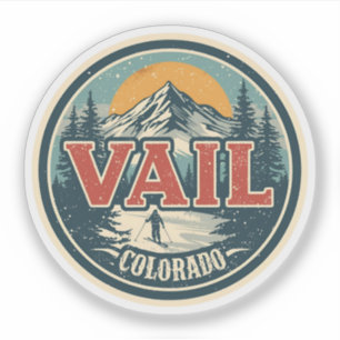 vintage Vail Colorado Outdoor Winter Schnee Ski Aufkleber