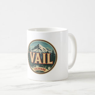vintage Vail Colorado Outdoor Winter Schnee Ski Kaffeetasse
