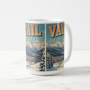 vintage Vail Colorado Outdoor Winter Schnee Ski Kaffeetasse