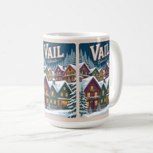vintage Vail Colorado Outdoor Winter Schnee Ski Kaffeetasse