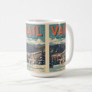 vintage Vail Colorado Outdoor-Winter-Schnee-Ski Kaffeetasse