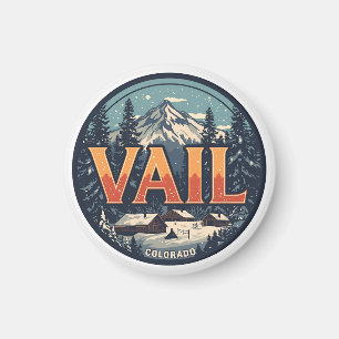 vintage Vail Colorado Outdoor-Winter-Schnee-Ski Magnet