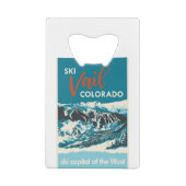 Vintage Vail Skiposter Geldbeutel Flaschenöffner (Rückseite)