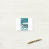 Vintage Vail Skiposter Post-it Klebezettel (Auf Schreibtisch)