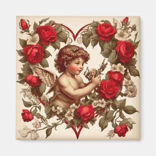 Vintage Valentine Art Liebe cupid Magnet