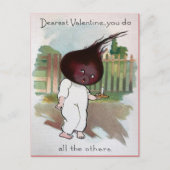 Vintage Valentine Beet Postkarte (Vorderseite)