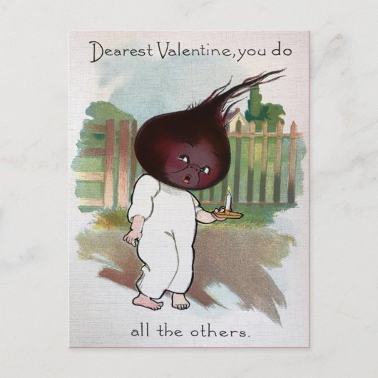 Vintage Valentine Beet Postkarte (Vorderseite)